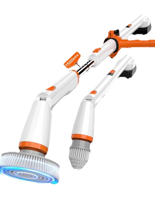 Cordless Electric Spin Scrubber with Smart Display, 1500RPM Powerful Cleaning@3