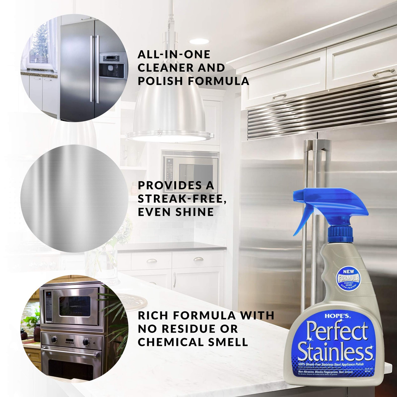 Perfect Stainless, Perfect Granite, and Perfect Sink Cleaner Bundle, Streak P…