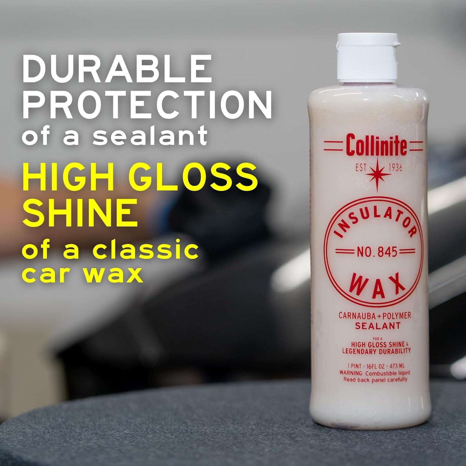 Insulator Wax – Carnauba+Polymer Sealant, High Gloss, Durable Beading & Lon