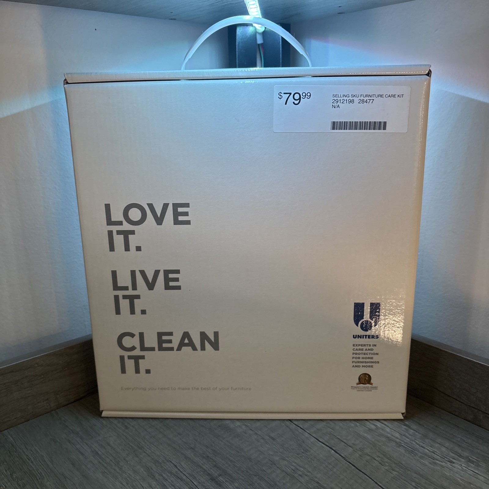 UNITERS FURNITURE CLEANING KIT FABRIC LEATHER WOOD Steel MICROFIBER