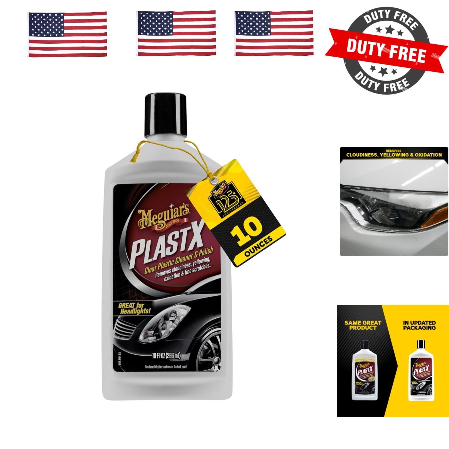 PlastX Clear Plastic Polish, Fast & Easy Clear Plastic Restorer for Headlight…