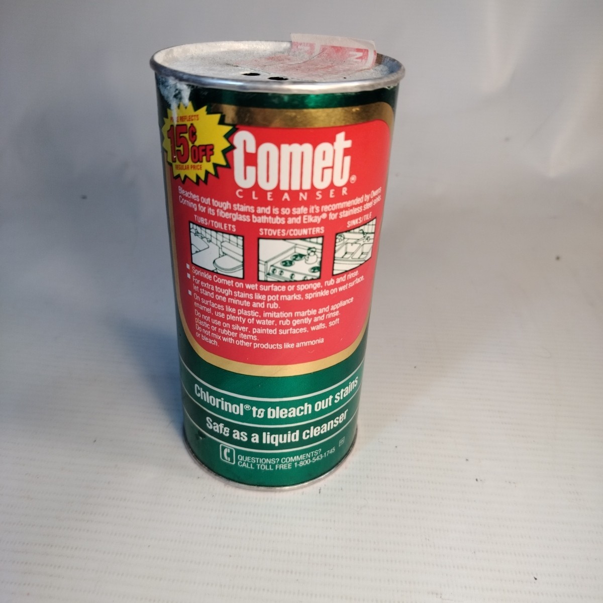 Comet Bleach Out Stains Vintage That Weight 14 Oz 1980’s