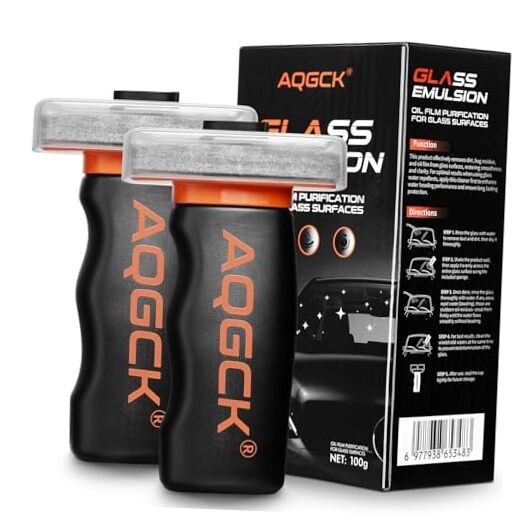 2-Pack Car Windshield Oil Film Remover, Glass Cleaner Emulsion () 2pcs