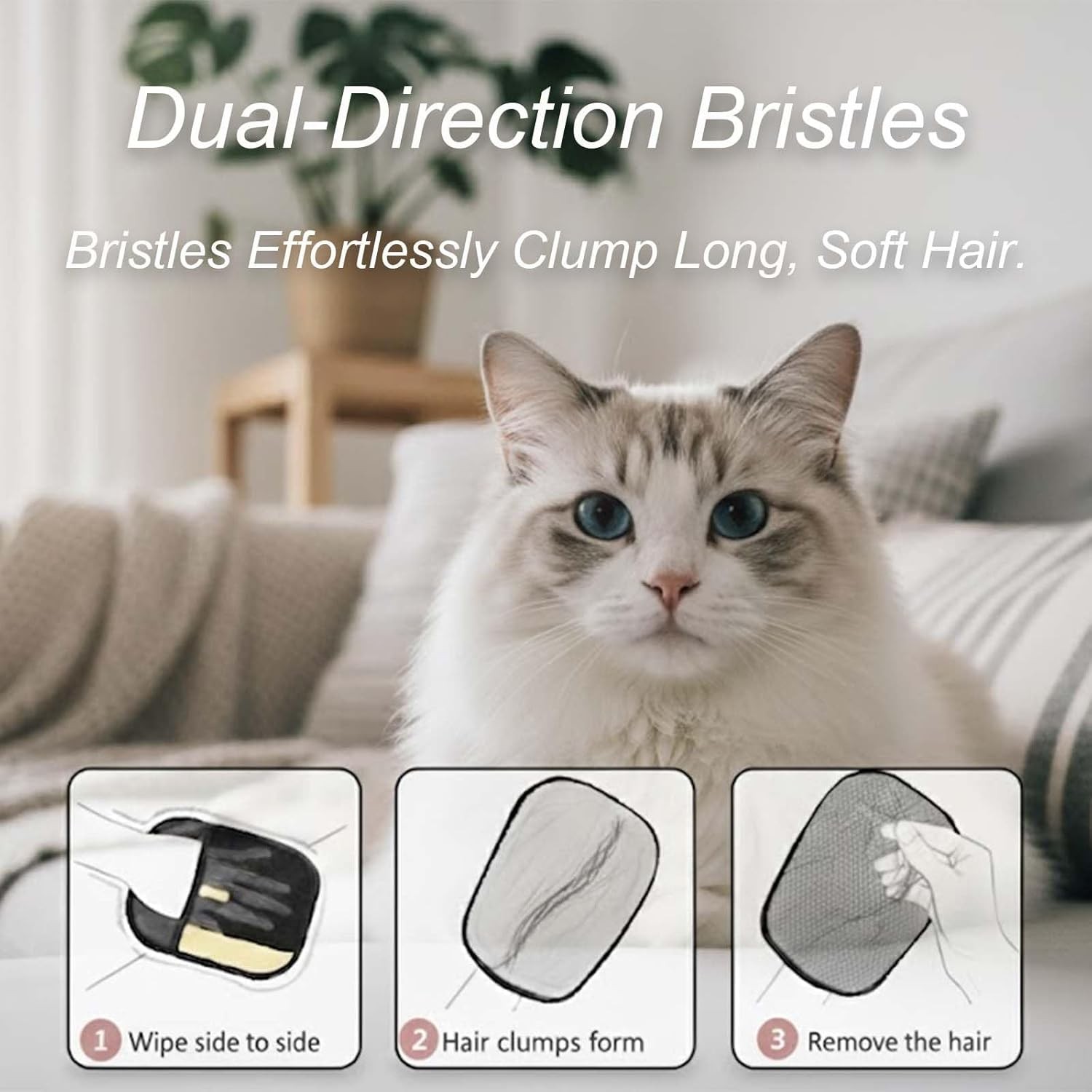 Pet Hair Removal Glove for Dogs and Cats – Upgraded Electrostatic & Reusable 1-P