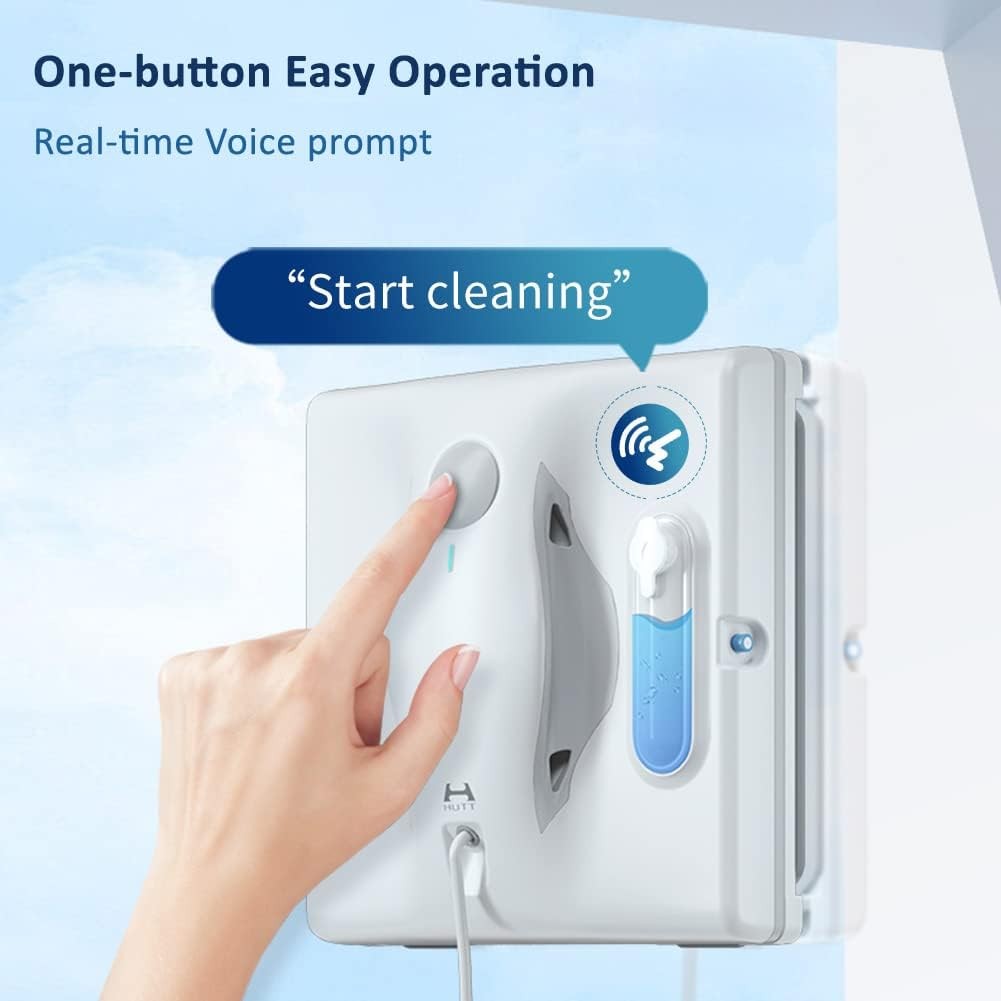 HUTT Auto Window Cleaning Robot W8 with Dual Water Spray 3800Pa -1 Year Warranty