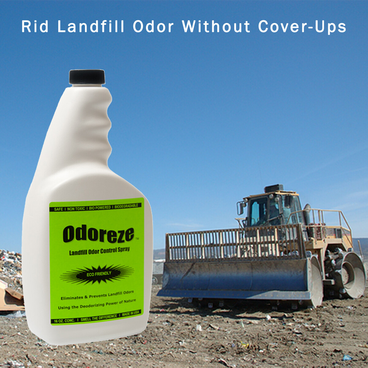 ODOREZE Eco Landfill Odor Control Spray: Treats 2,000 sq. ft. to Remove Smell