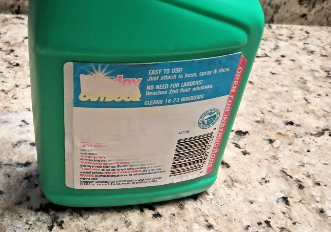 Vintage Windex Outdoor 32oz Read