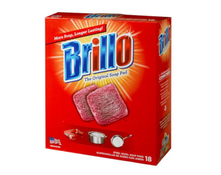 Brillo Steel Wool Scouring Soap Pad 18 -Pack Pots Pans Dishes Kitchen Grill NEW