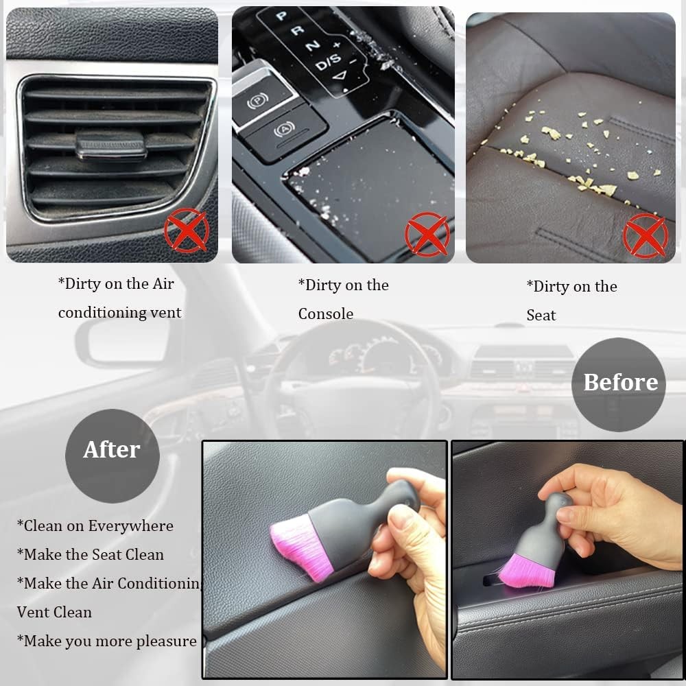 Dust Brush, Interior Detail Tool, Accessories for Women, Universal Color: Gray