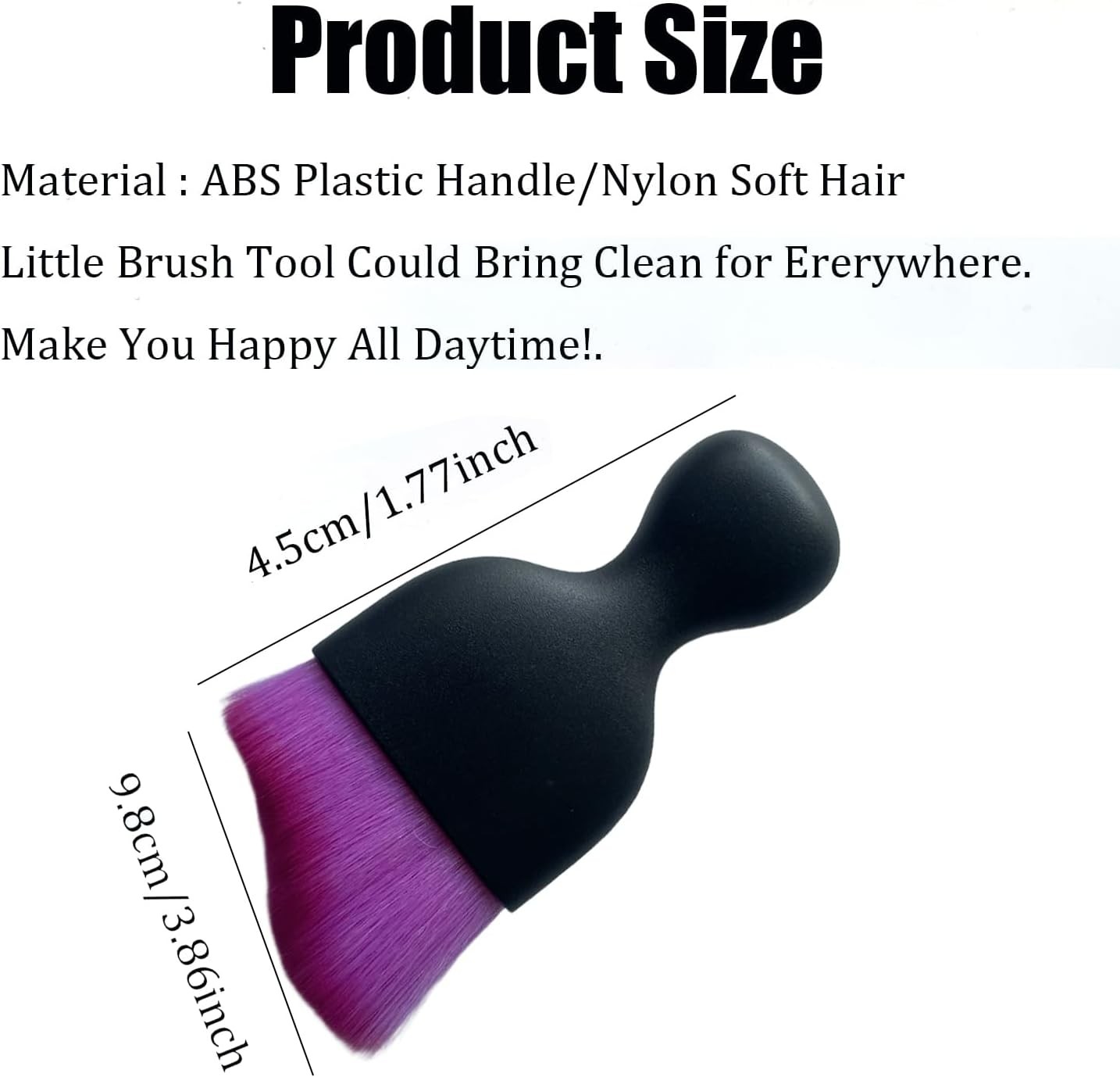 Dust Brush, Interior Detail Tool, Accessories for Women, Universal Color: Gray