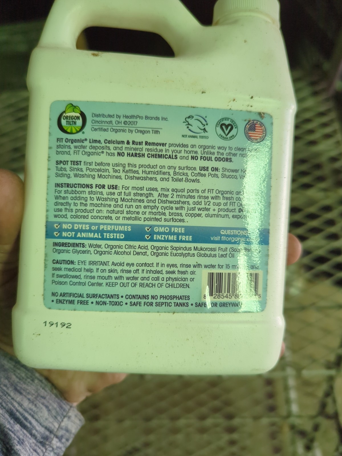 2-Fit Organic 32-Ounce Lime Calcium Rust Remover – Natural Formula,