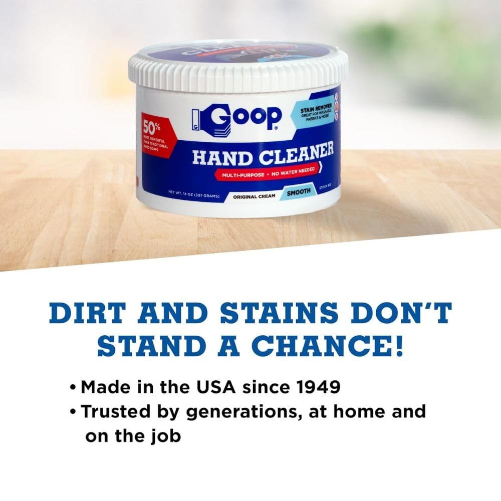 Waterless Hand Cleaner Degreaser Stain Remover Cream 14oz Heavy Duty For Hands