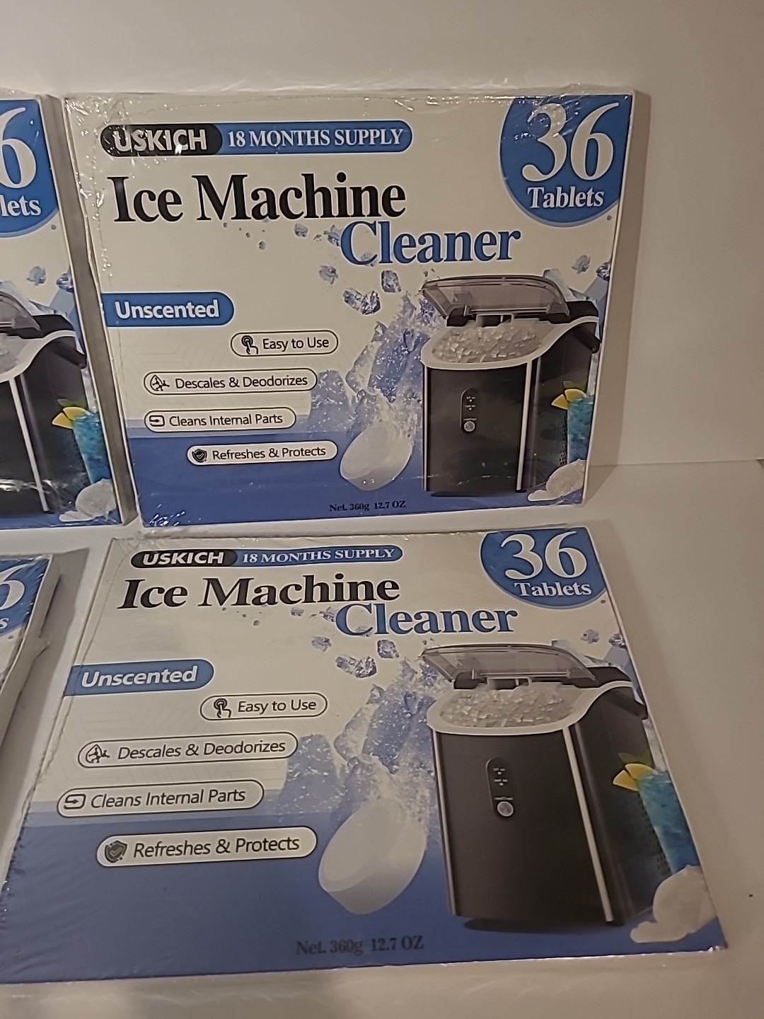 (4)USKICH Ice Machine Cleaner Descaler Tablets 36Pc Ice Maker Cleaner Compatible