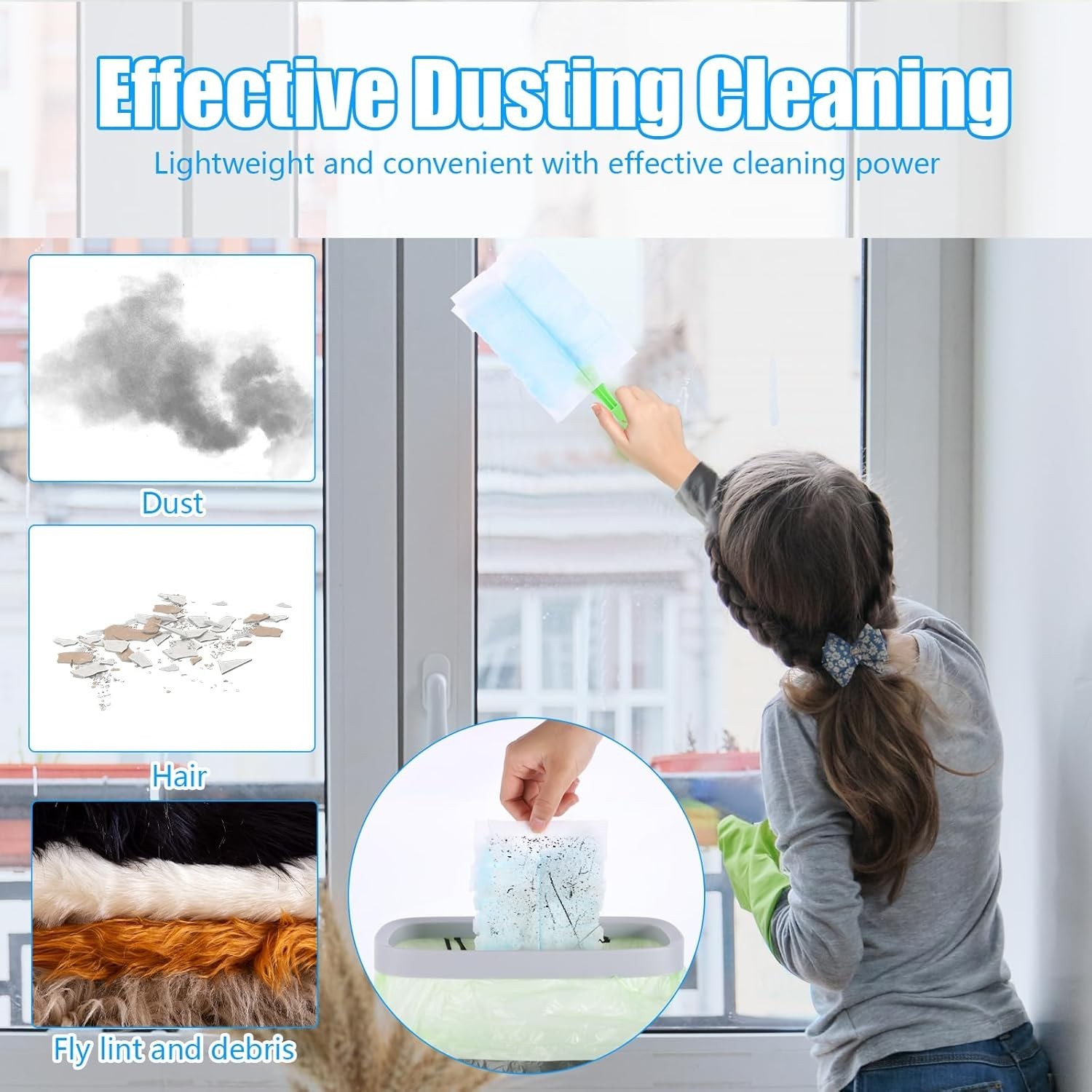 Ergonomic 30PCS Disposable Dusters Compatible with Swiffer – Perfect for Dusting