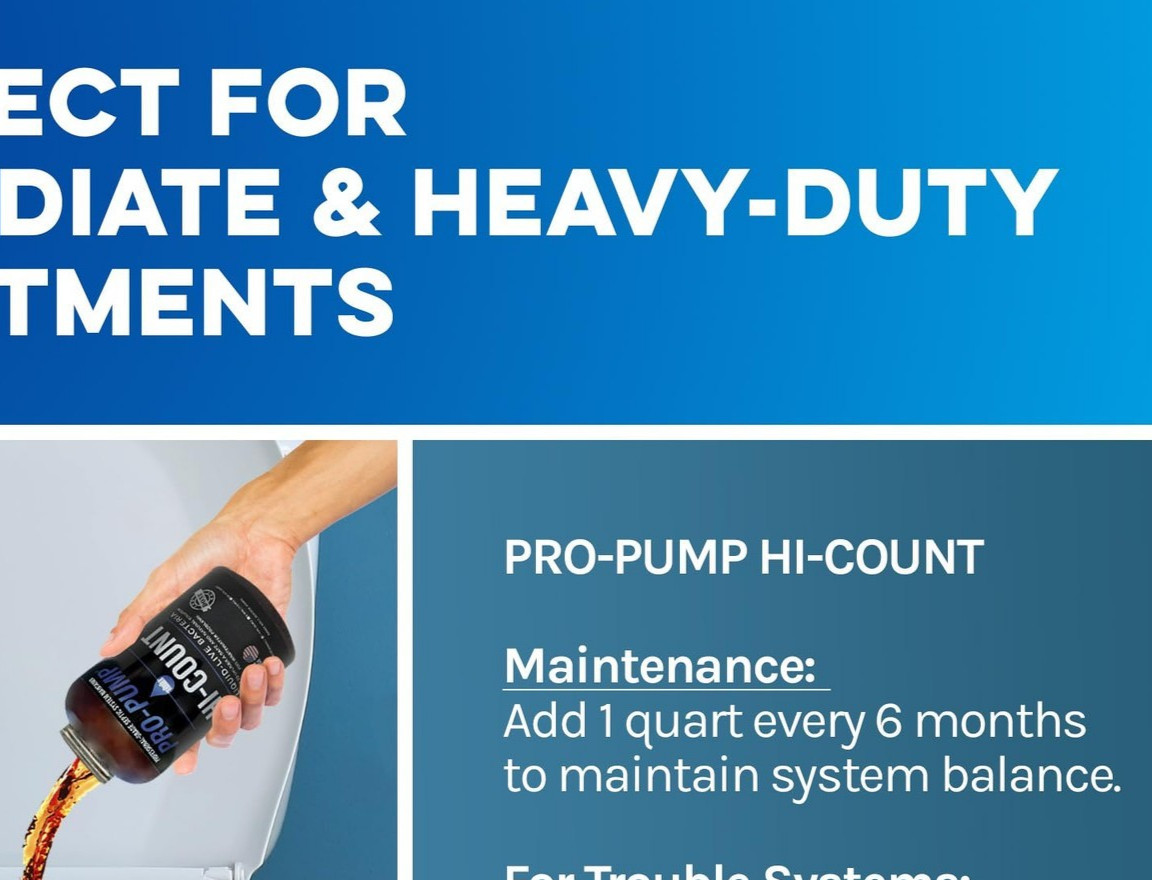 PRO-PUMP HI-COUNT Professional Grade Septic Tank Maintenance Liquid, 1 Quart