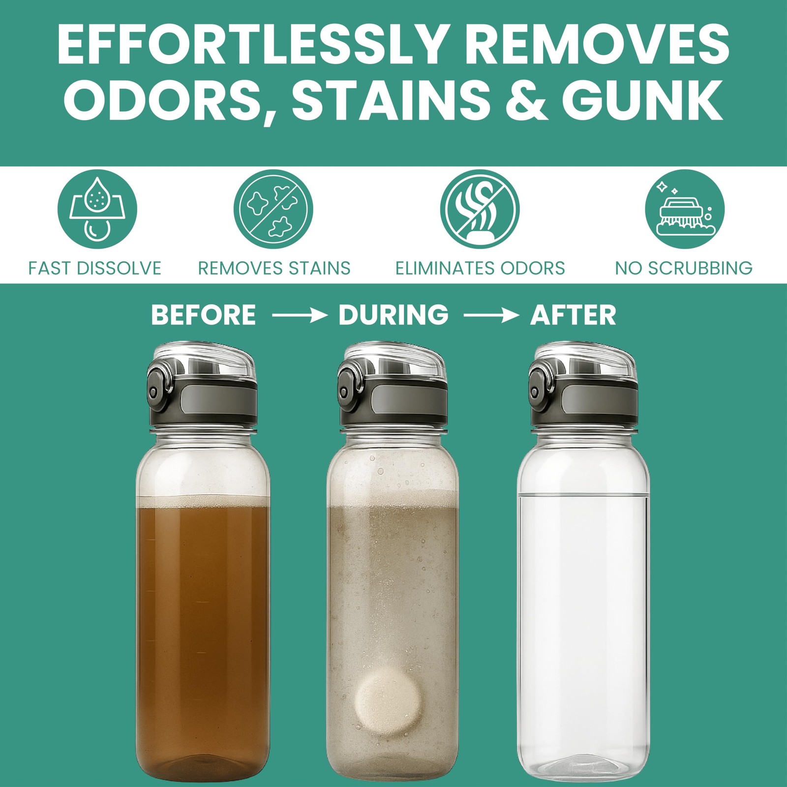 Salem’s Elite 48 Effervescent Water Bottle Cleaning Tablets | Tumbler Cleanin…