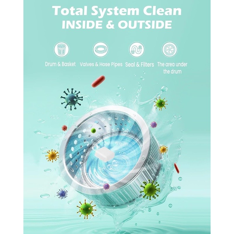 Washing Machine Cleaner Tablets Pet Hair Deodorizer Deep Clean Septic Safe New