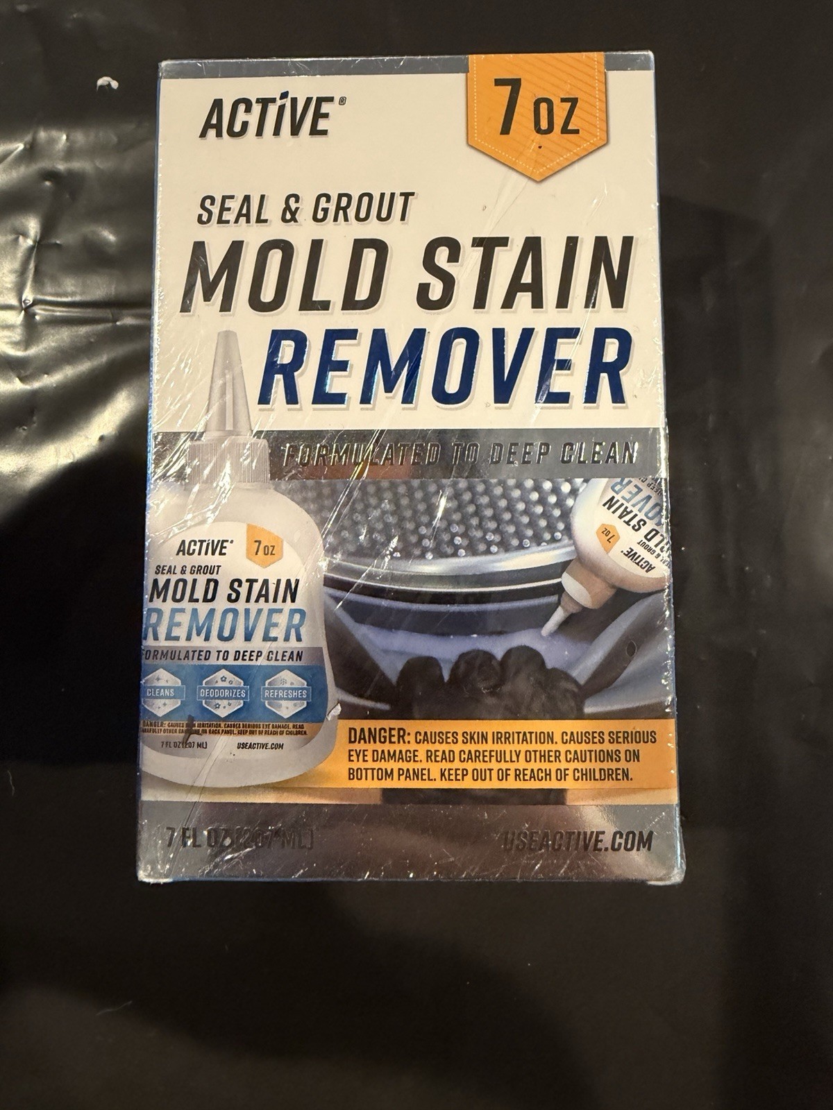 NEW & SEALED – Active Mold Stain Remover Seal Grout Deep Clean 7oz – Deodorizes