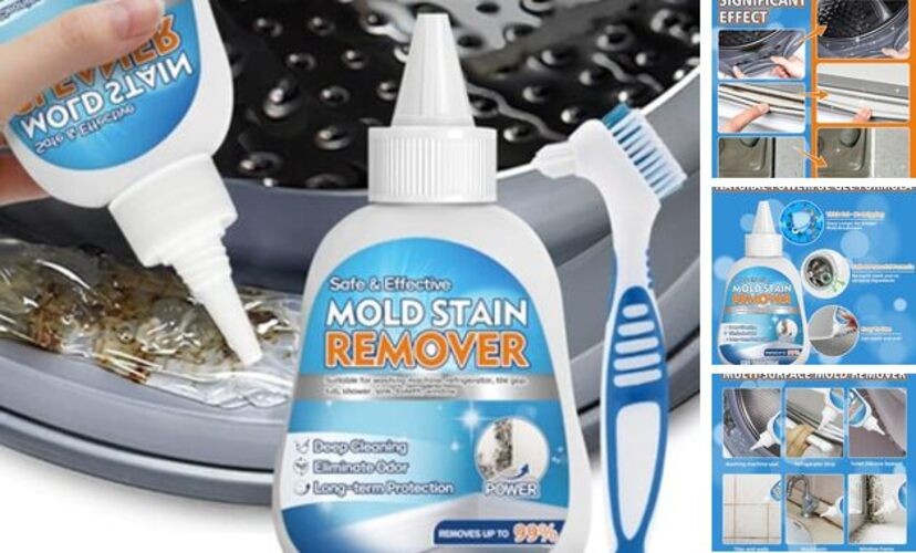 Home Mold Stain Remover Gel for Washer Seal, Thick No Scrub Mold Cleaner for