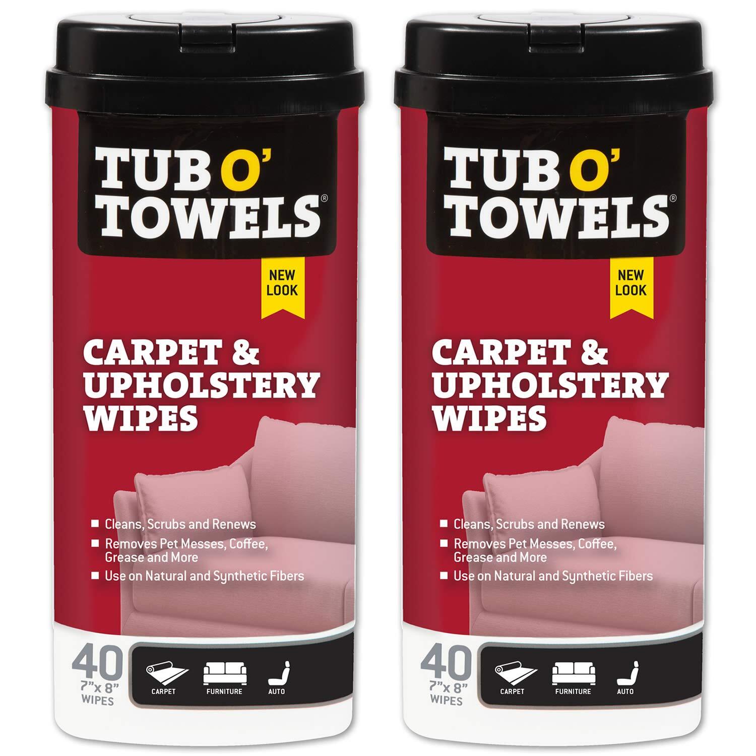 40 Count Heavy Duty Tough Stain Remover Wipes for Carpet and Upholstery