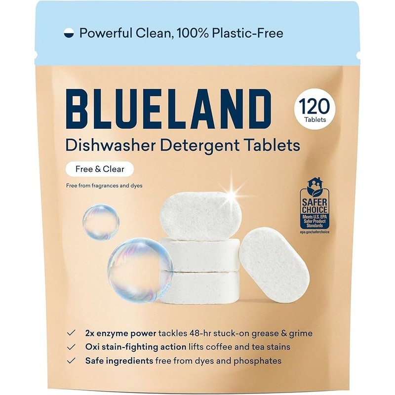 Eco Friendly Dishwasher Tablets Plastic Free Stain Fighting Cleaning Power New
