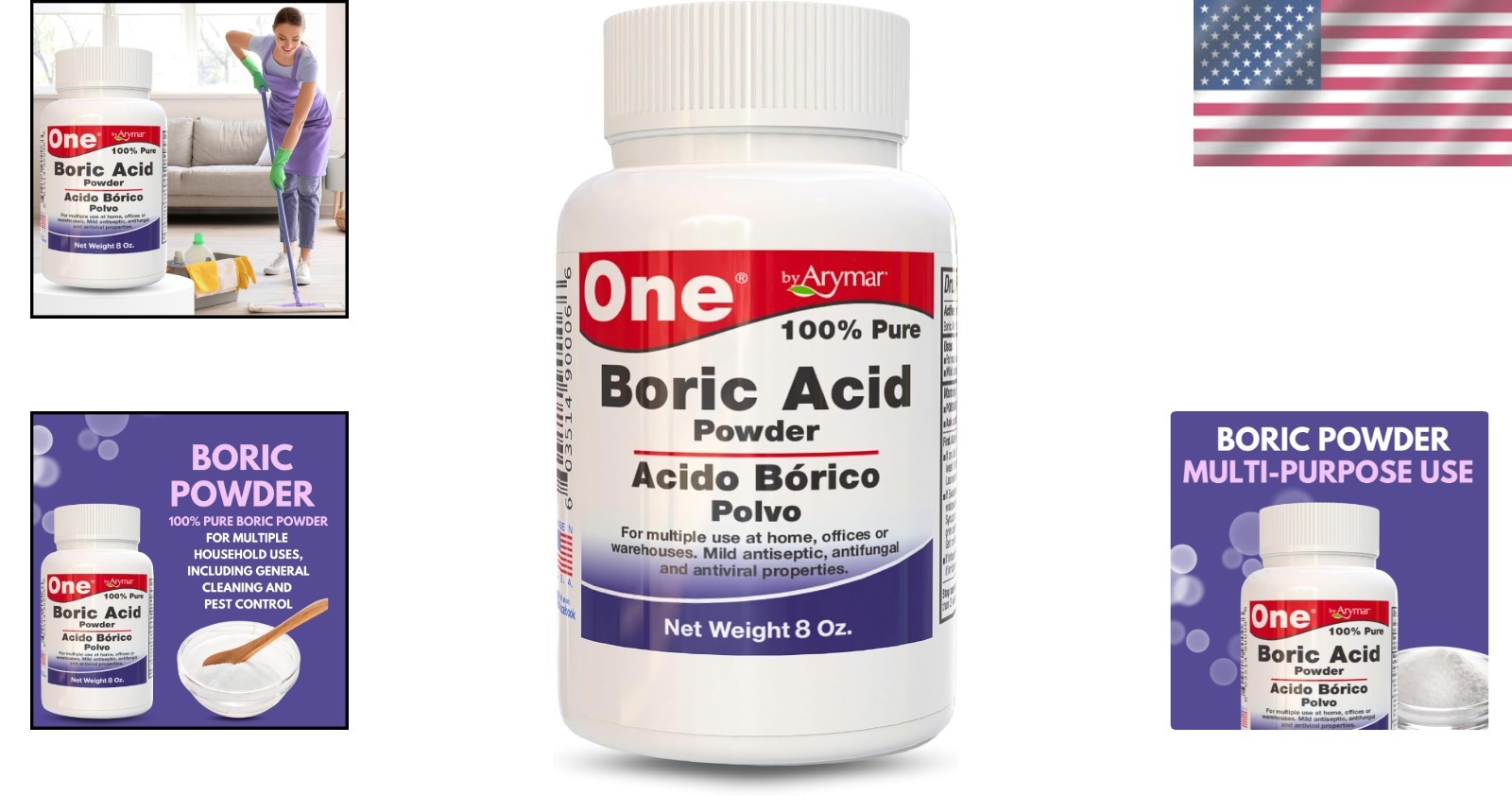 Highly Effective 8 Oz Boric Powder – Multi-Purpose Household Cleaner & Freshener