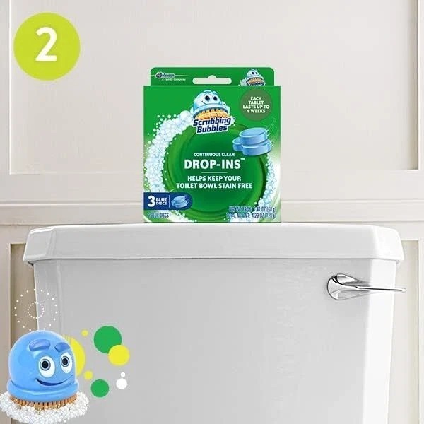 Scrubbing Bubbles Toilet Cleaner Drop Ins Tablets, 2 Scent,3-5 Count Pack of 1