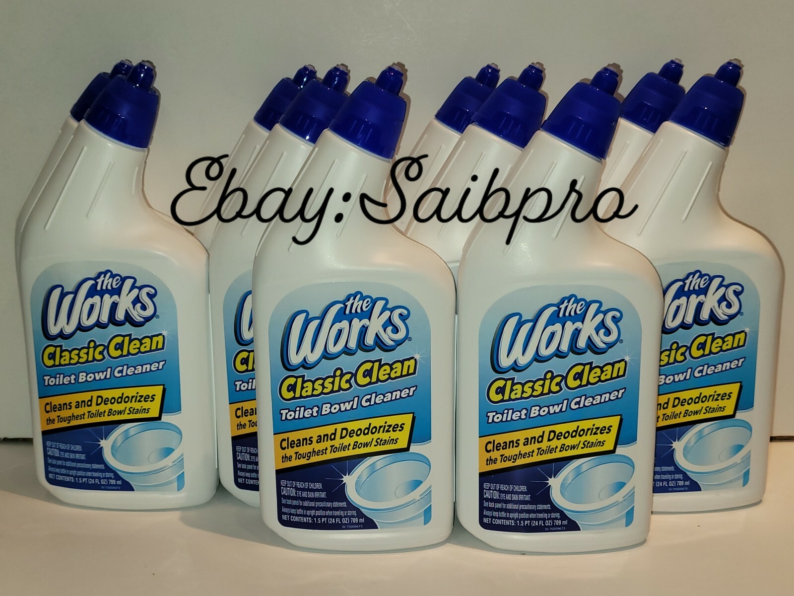 Lot Of 10 Toilet Bowl Cleaner, The Works 24 fl oz Fast Shipping