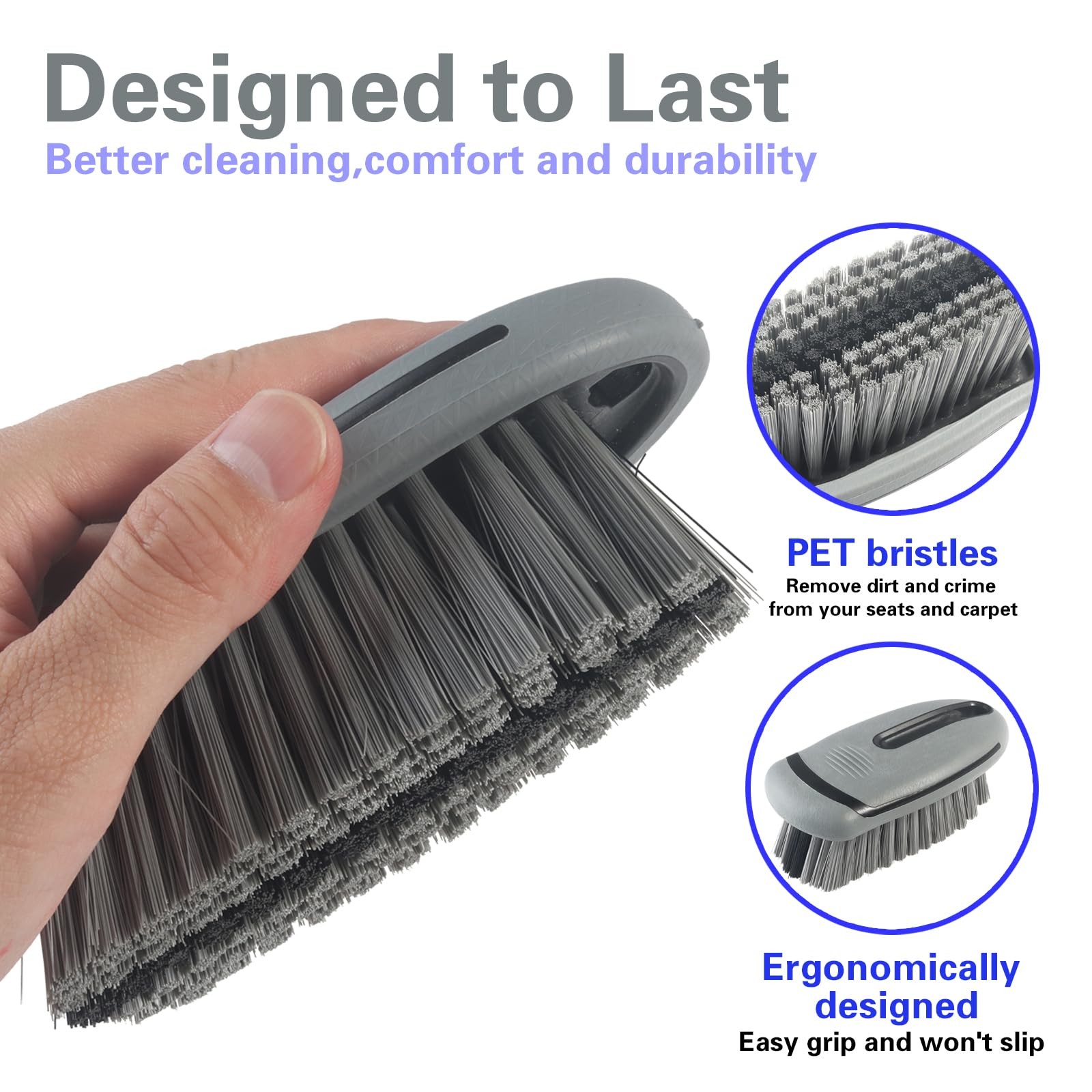 Carpet And Upholstery Cleaning Brushcarpet Scrubber Stiff Bristle Detailing Scru