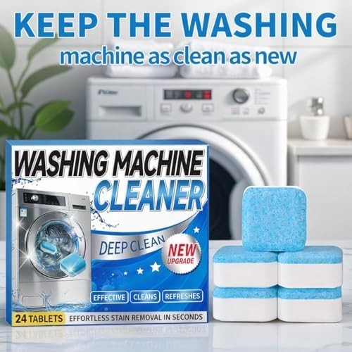 Washing Machine Cleaner Tablets 24 Pack Enzyme Deep Clean Front Load Washer