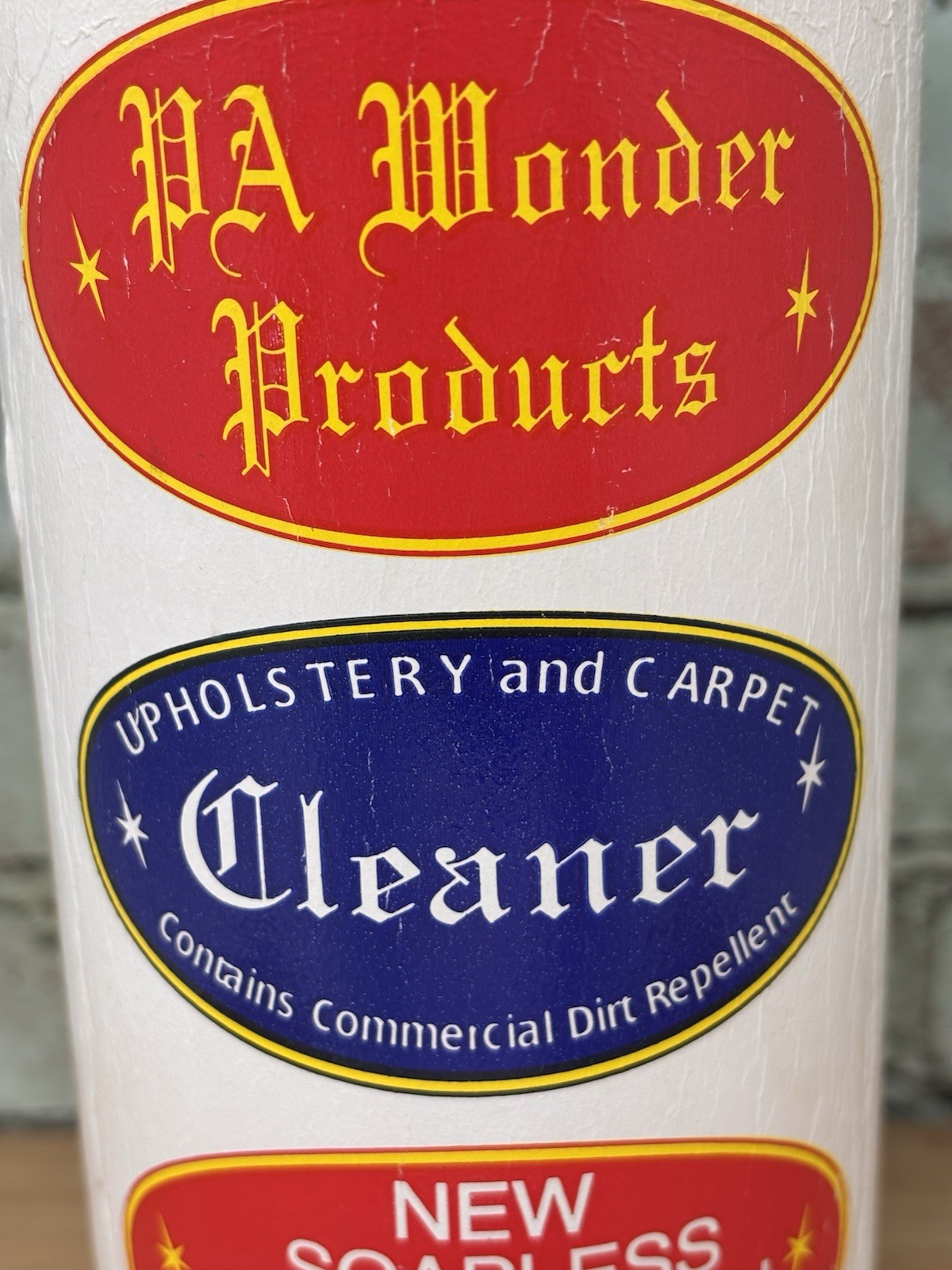 PA Wonder Products Upholstery and Carpet Cleaner Soapless Formula USA Open Btl