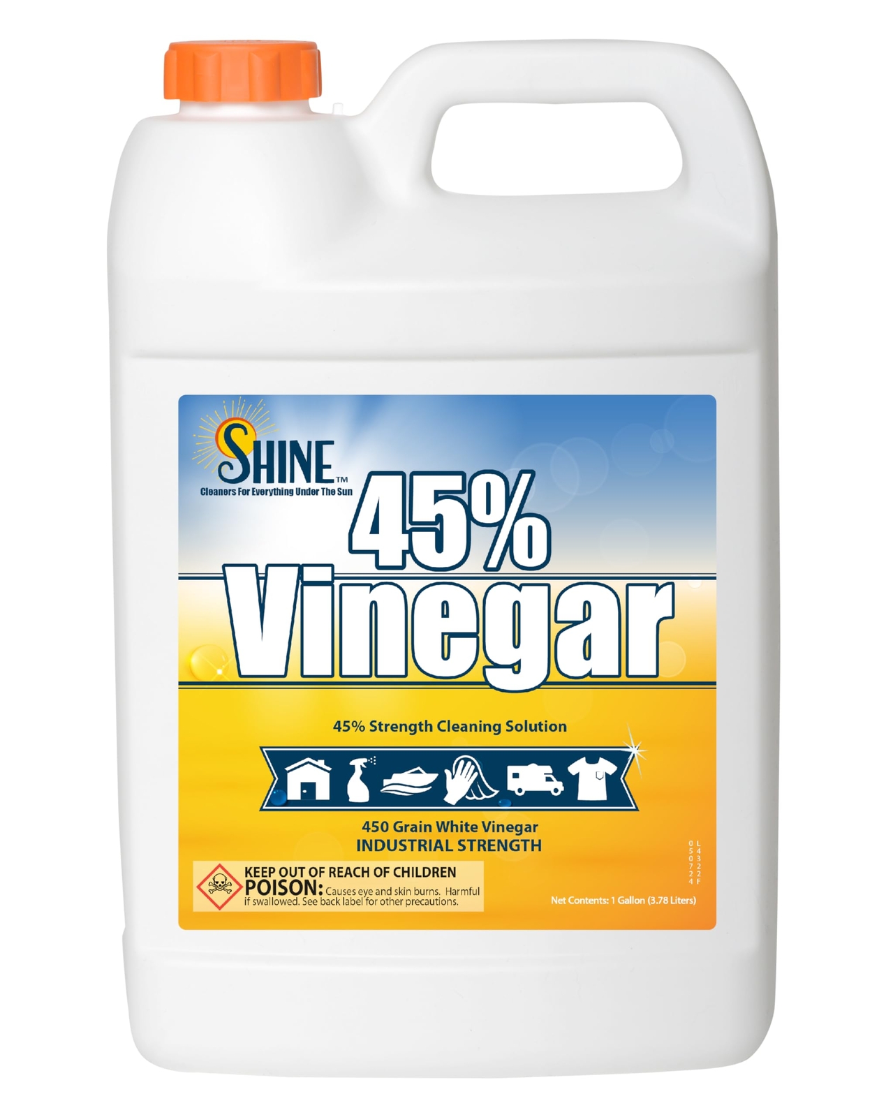 45 Percent White Vinegar 450 Grain Vinegar Concentrate 1 Gallon of Natural Co…