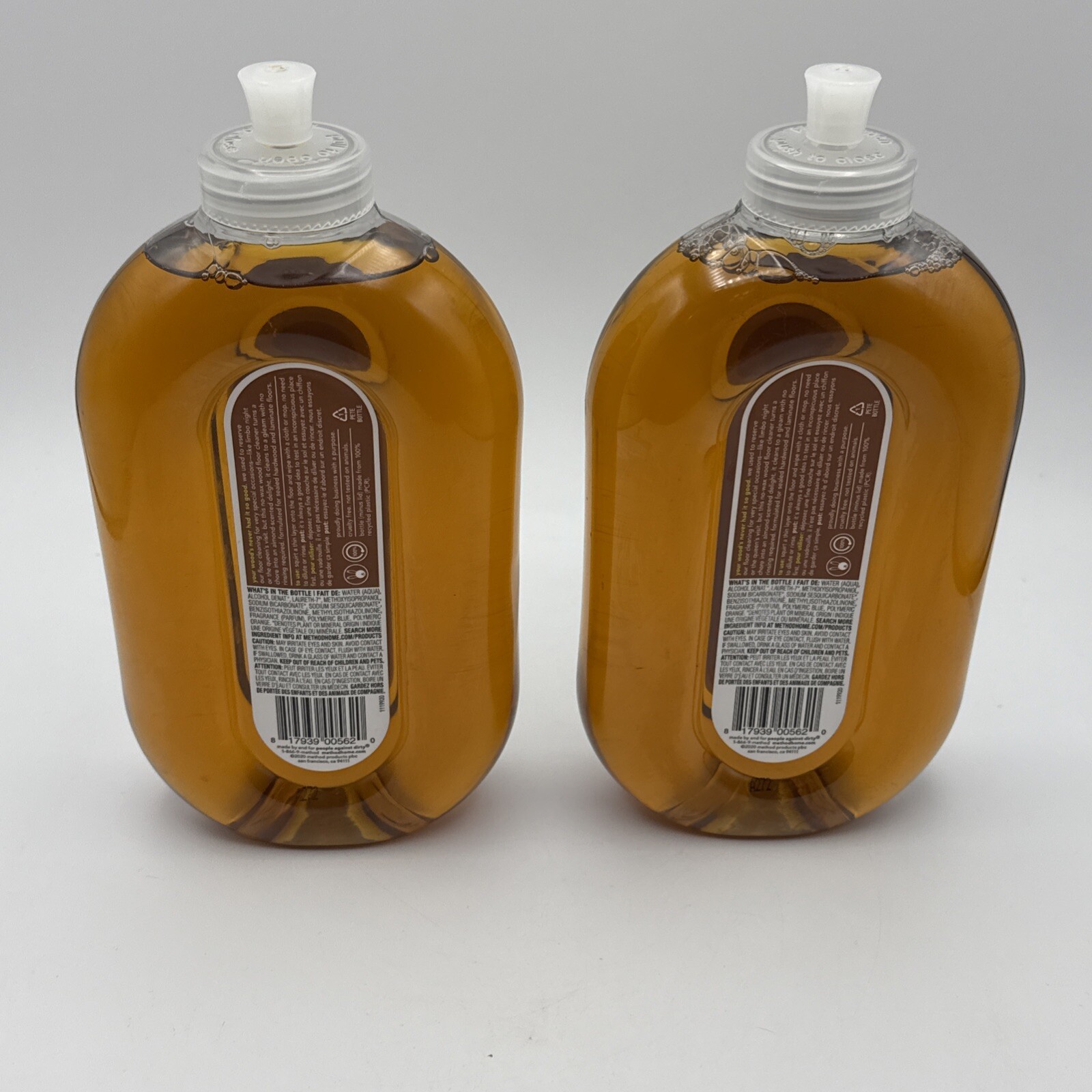 2~ Method Squirt & Mop Almond Scent Hardwood Floor Cleaner Liquid 25 oz No-Rinse