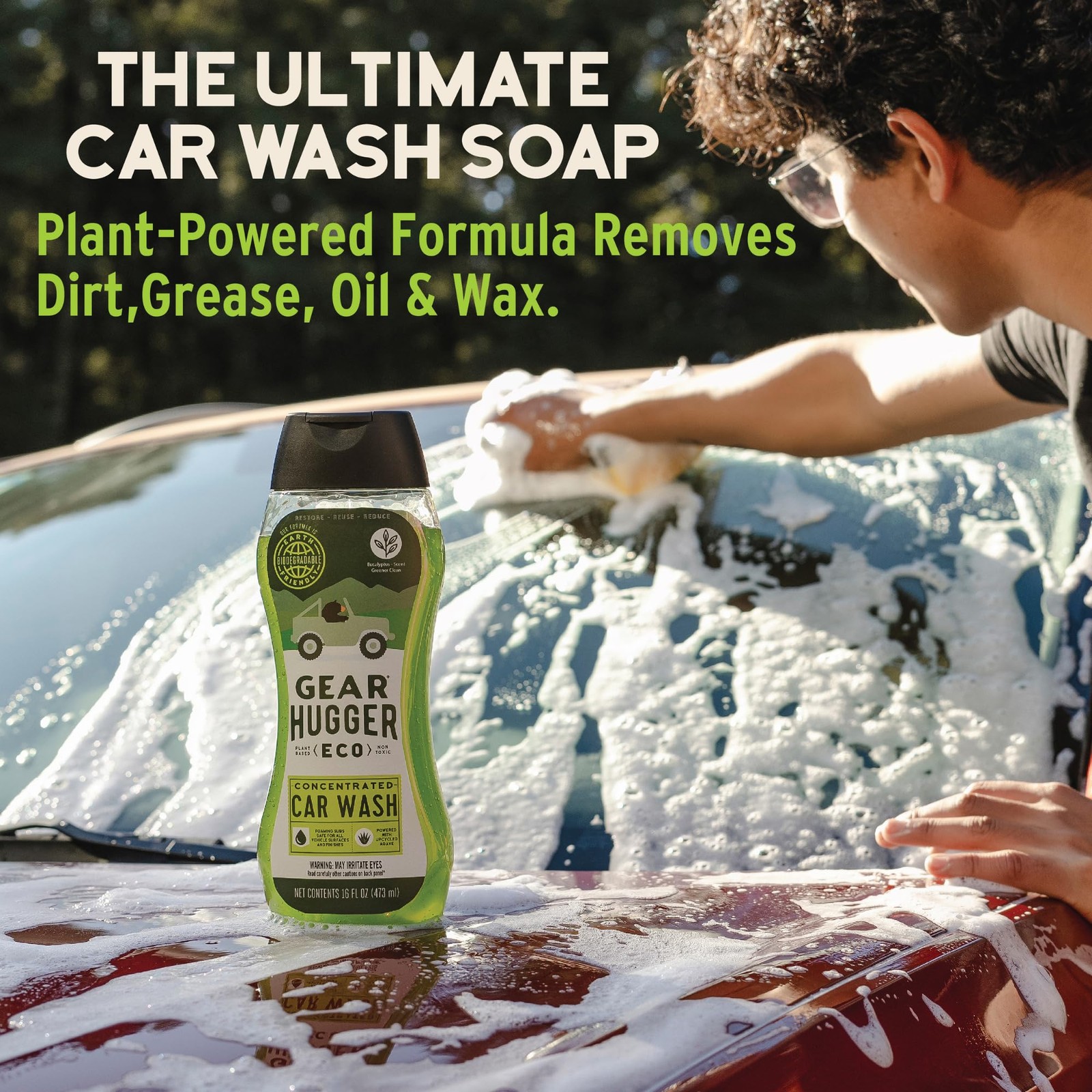 16 Oz Car Wash Soap EcoFriendly Cleaner Biodegradable Natural Saponins
