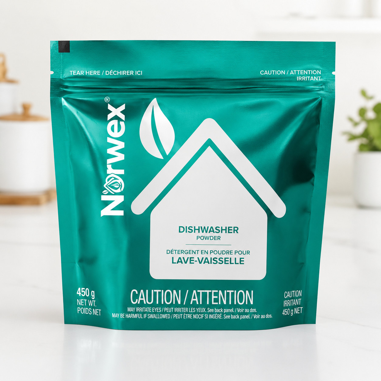 NEW SEALED Norwex Dishwashing Powder Bag 450g – up to 45 Loads