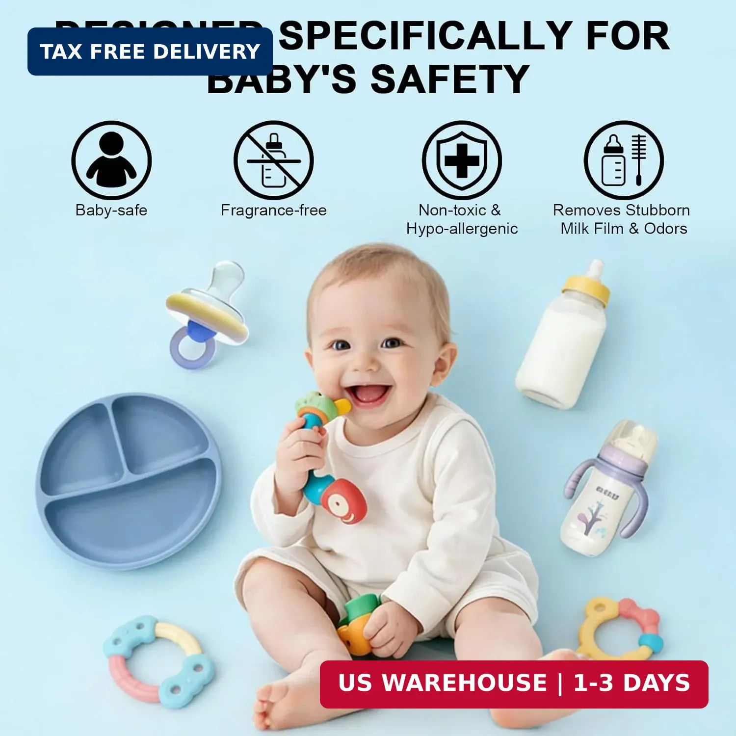 Professional Deep Cleaning Detergent Tablets for All Baby Bottle Washers, Washer