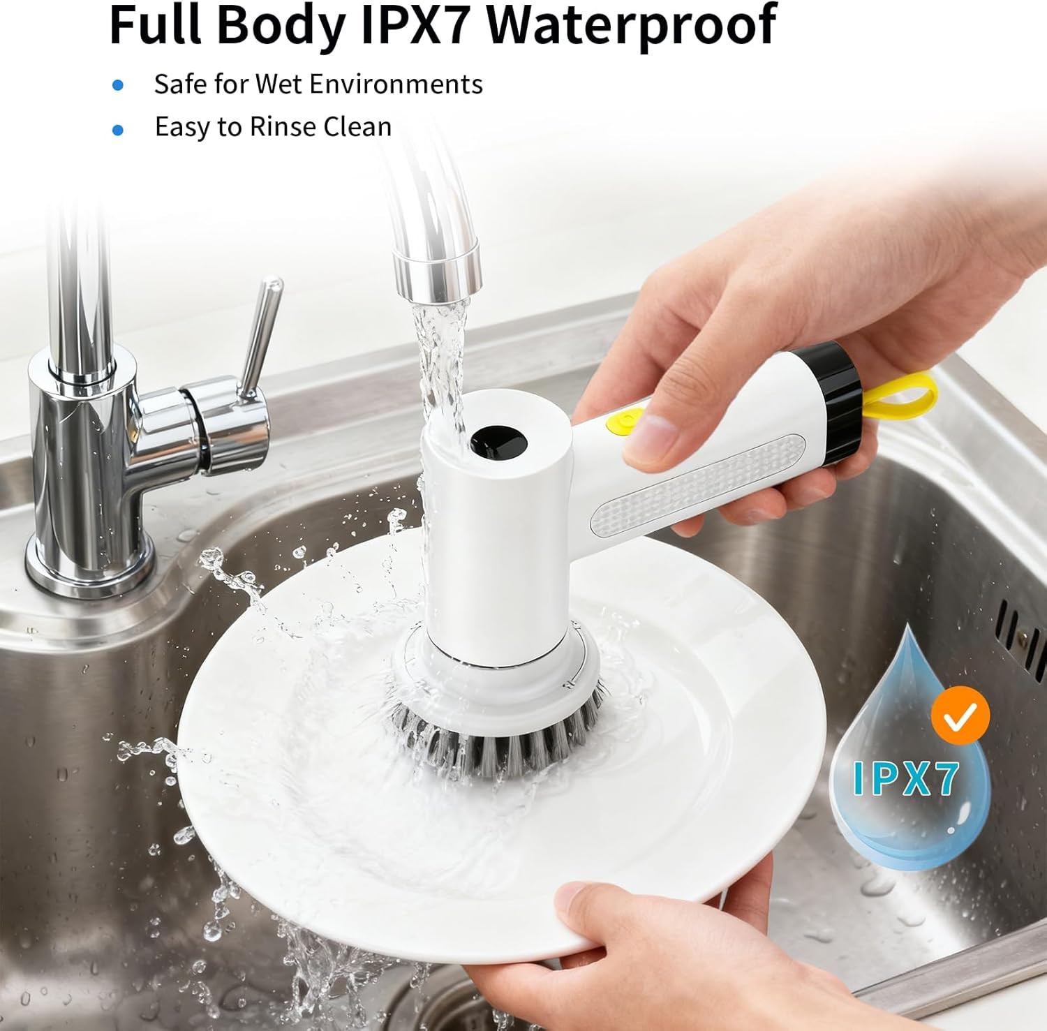 3000Mah Cordless Electric Spin Scrubber, 20W High-Torque IPX7 Waterproof Cleanin