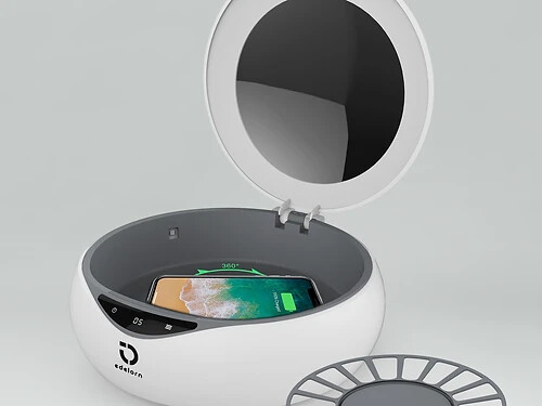 Edelorn UV 360° Rotating UV-C Wireless Charger Sterilizer