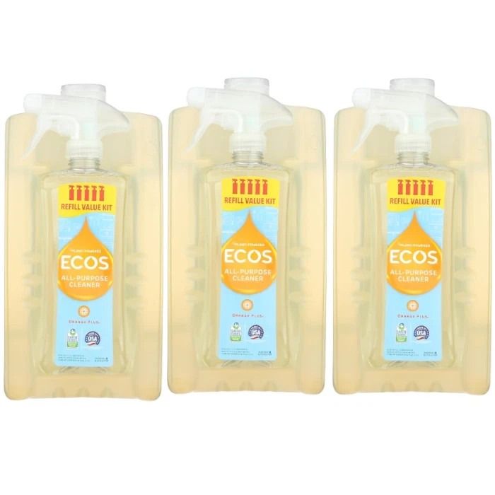 ECOS All-Purpose Cleaner Orange Plus – Refill Value Kit 80 fl.oz Each (Pack of 3