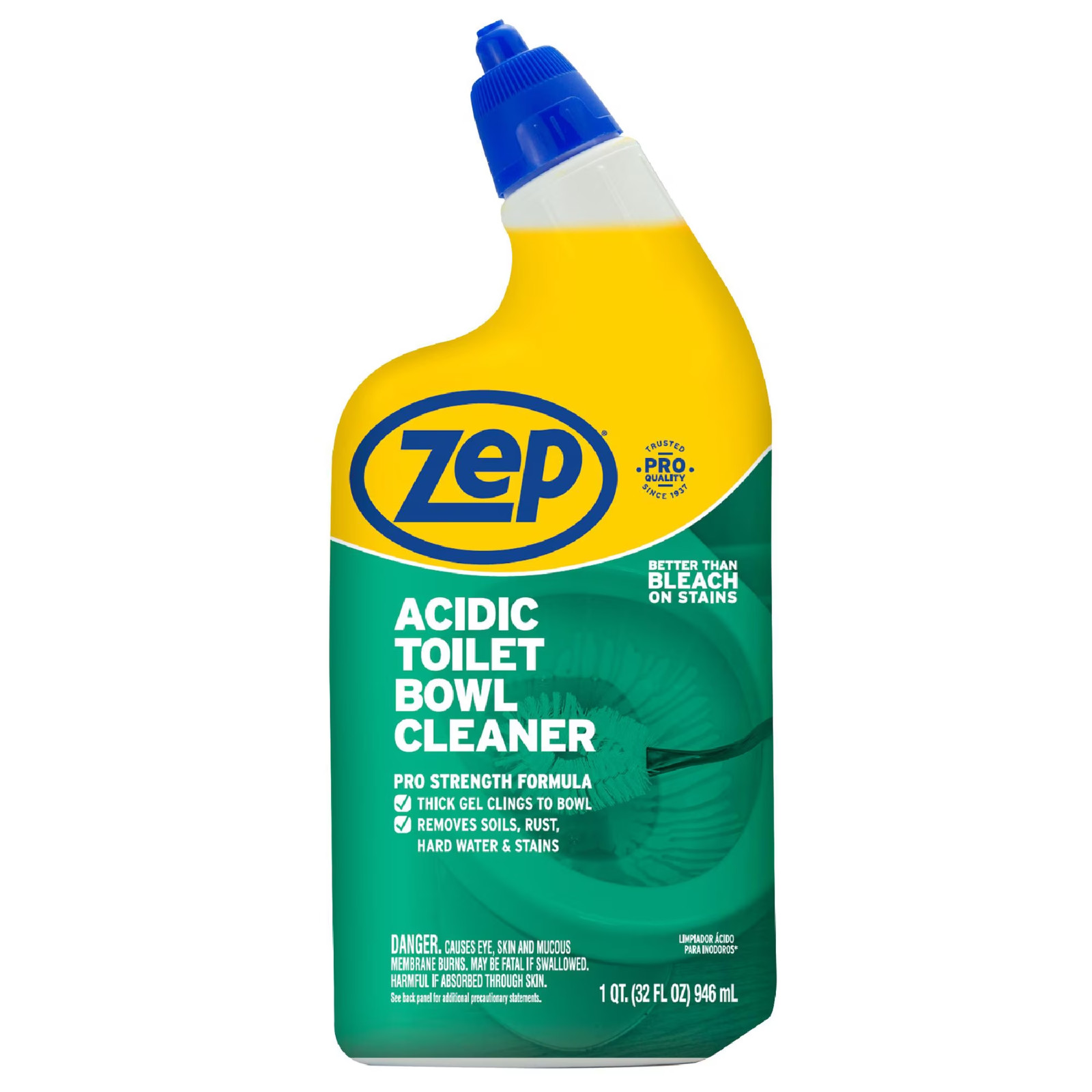 Zep Pro Strength Acidic Toilet Bowl Cleaner 32oz Wintergreen Fragrance Heavy Dut