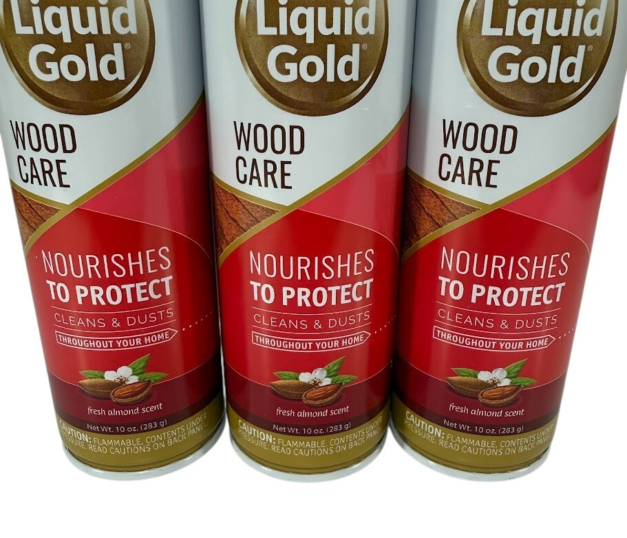 3X Scott’s Liquid Gold Wood Care Furniture Polish & Cleaner Almond Scent 10 Oz