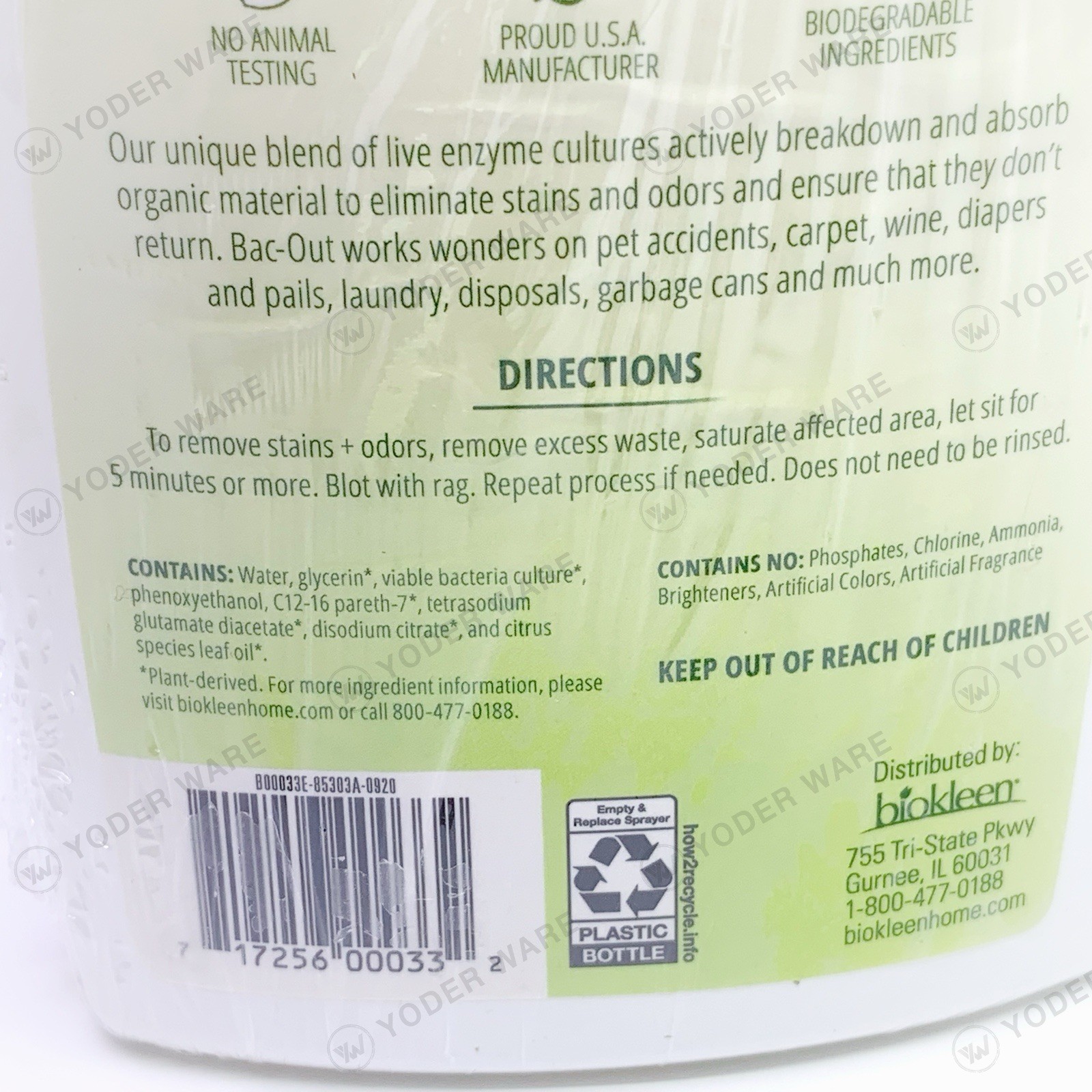 2-Pack Biokleen Bac-Out Carpet Stain + Odor Remover Lime Essence 32 fl oz Spray