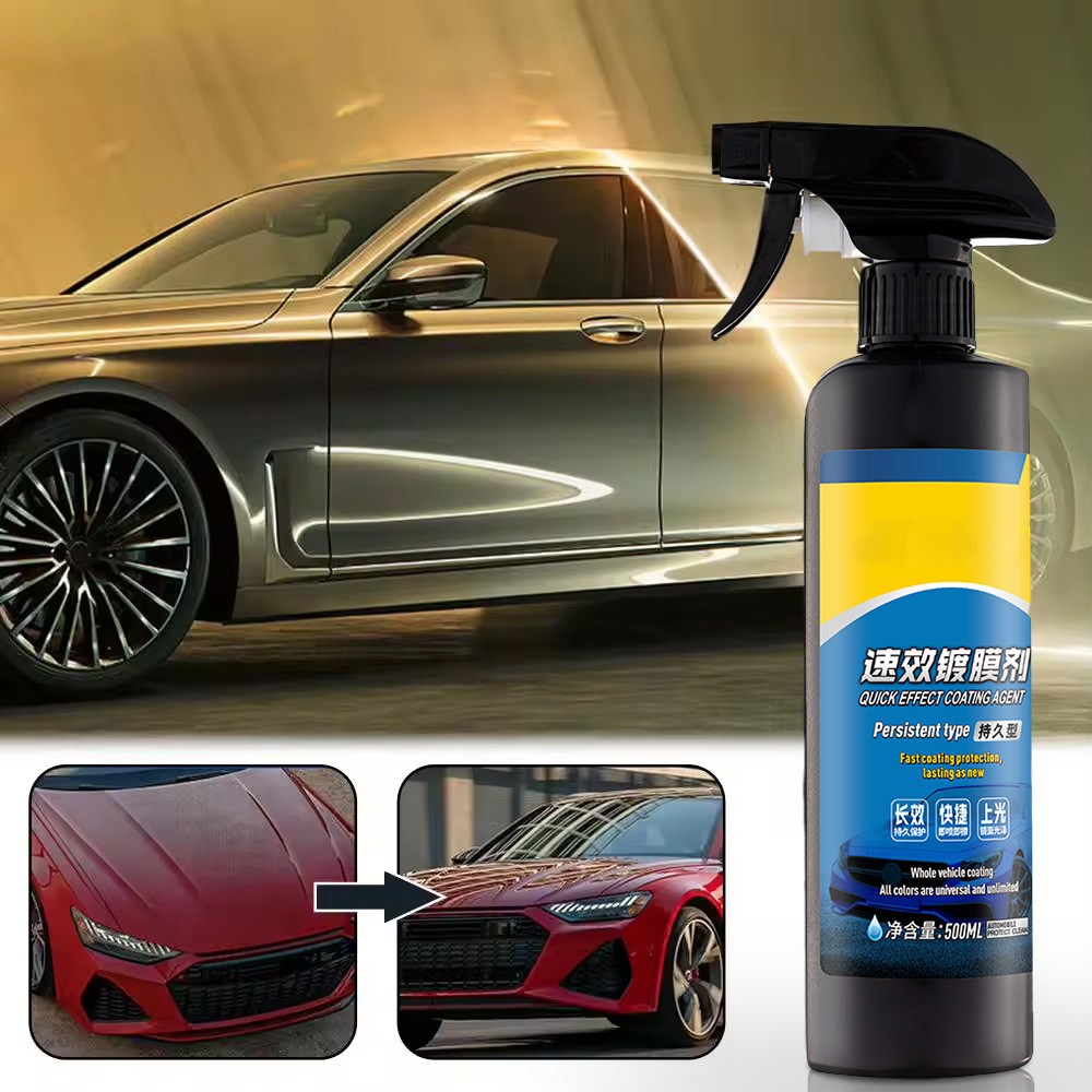 Ceramic Car Coating Spray 500ml Hydrophobic Waterless Wash Wax 16.9 oz