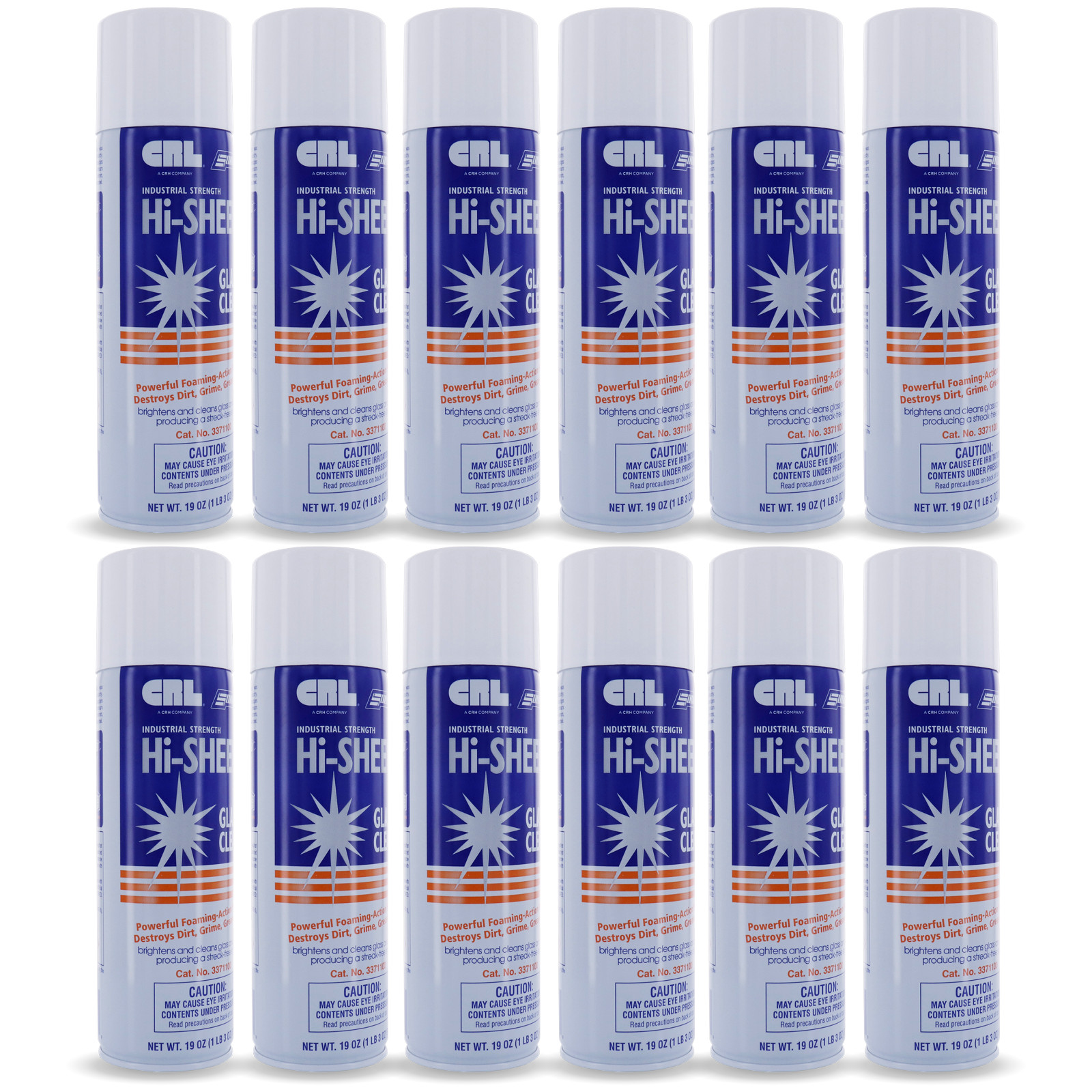 Somaca Hi Sheen Glass Cleaner, Windows, Mirrors, Chrome Stainless Steel, 12 Cans