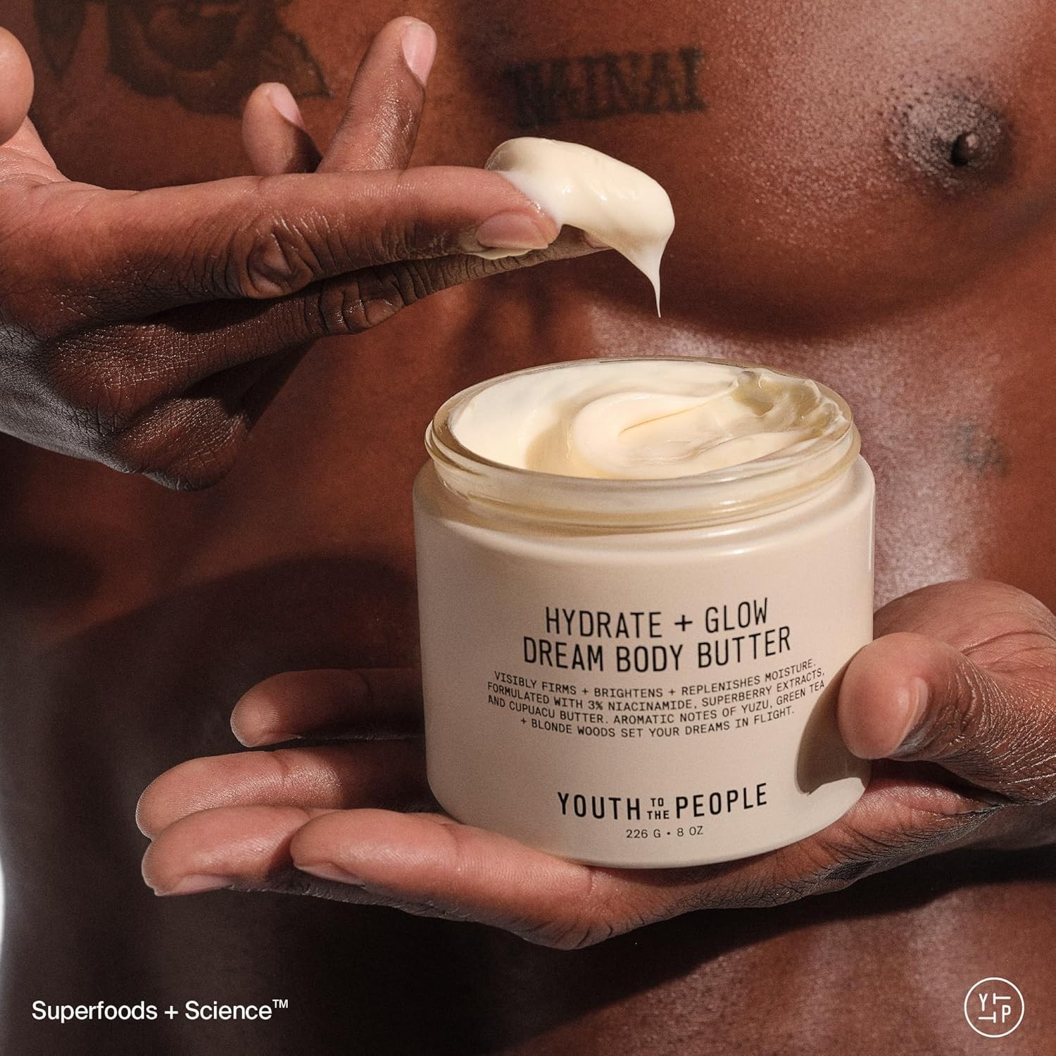 Youth To The People Superberry Hydrate + Glow Dream Body Butter – Brightens Sk