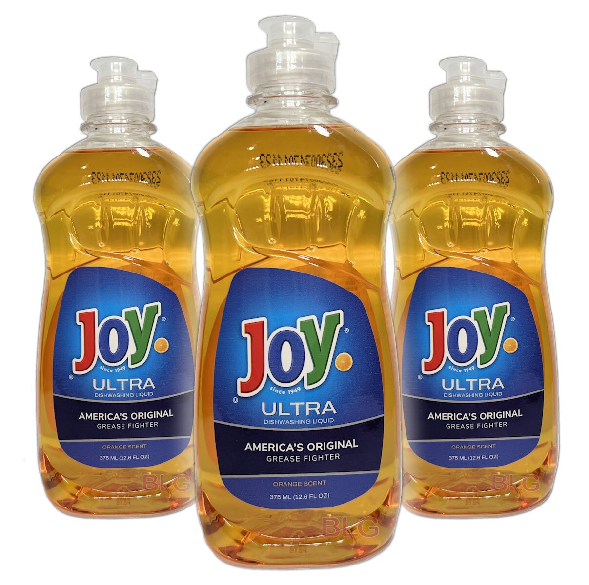 JOY ORANG Scent Dish Pans Washing Detergent Liquid Soap Kitchen 12.6 oz (3 Pack)