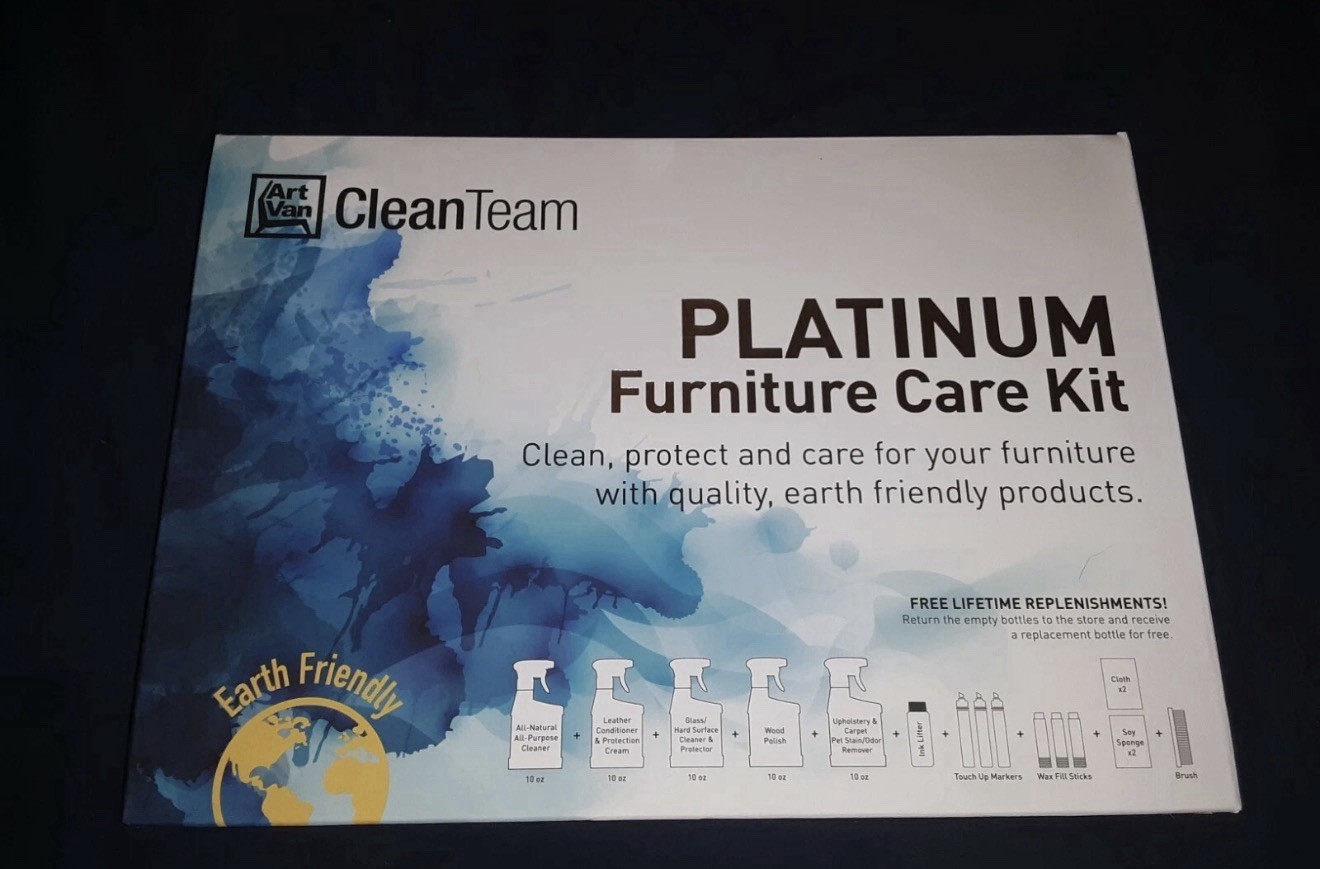 CleanTeam Platinum Furniture Care Kit (Wood Upholstery Leather Cleaner Glass)