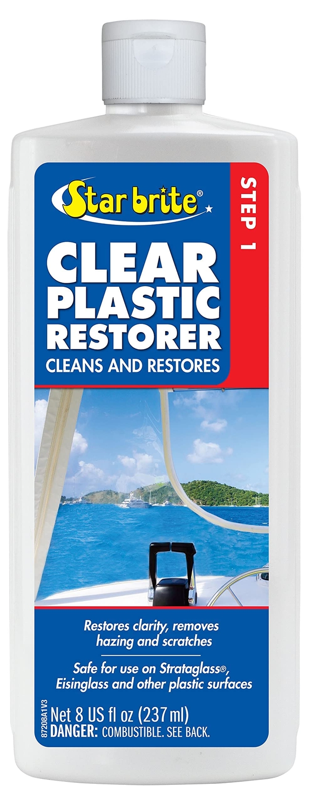 Star brite 8 Ounce Plastic Restorer for Boats Cars and RVs Eliminates Scratches