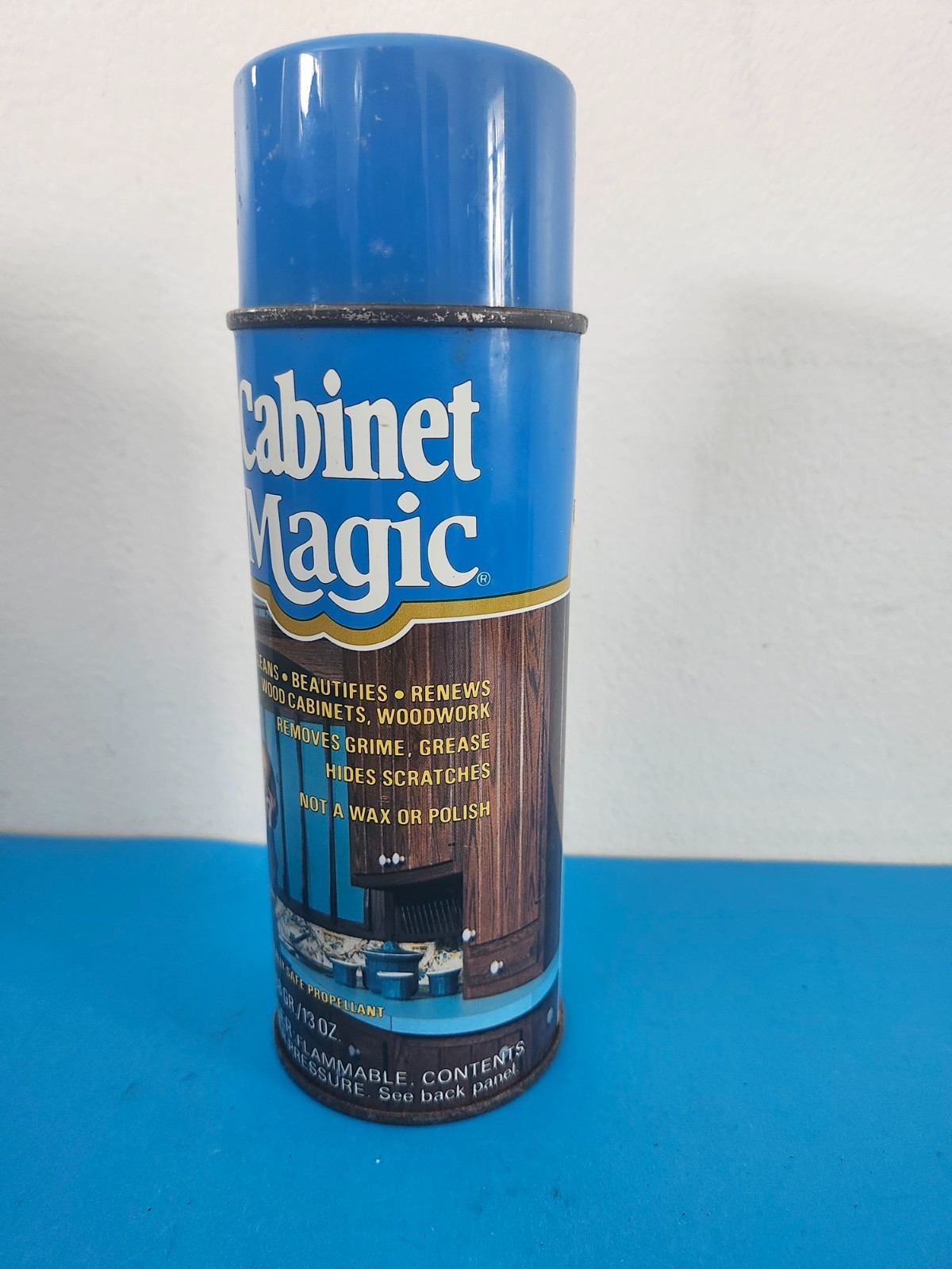Cabinet Magic 13 Oz Vintage Original Aerosol Spray Renews Wood Cabinets NOS