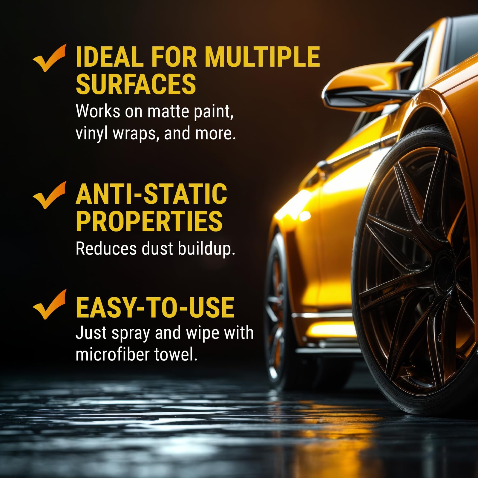 Matte Finish Cleaner & Protectant for Vinyl Wraps, PPF StreakFree Shine